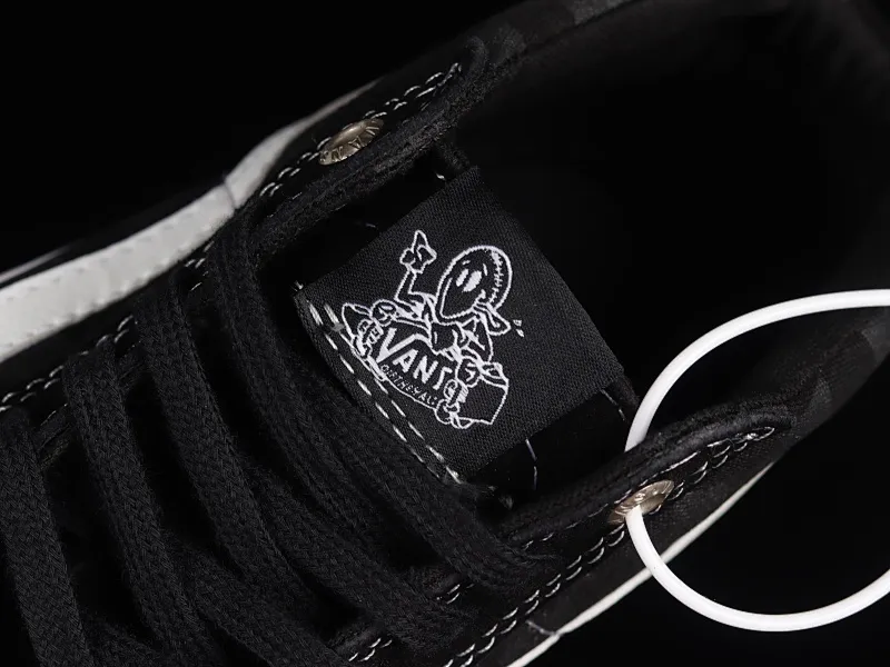 All categories Vans Vans series Vans Mid Vans China Vans SK8-Mid Vans black checkerboard Chinese casual sneakers VN0A347UFGD